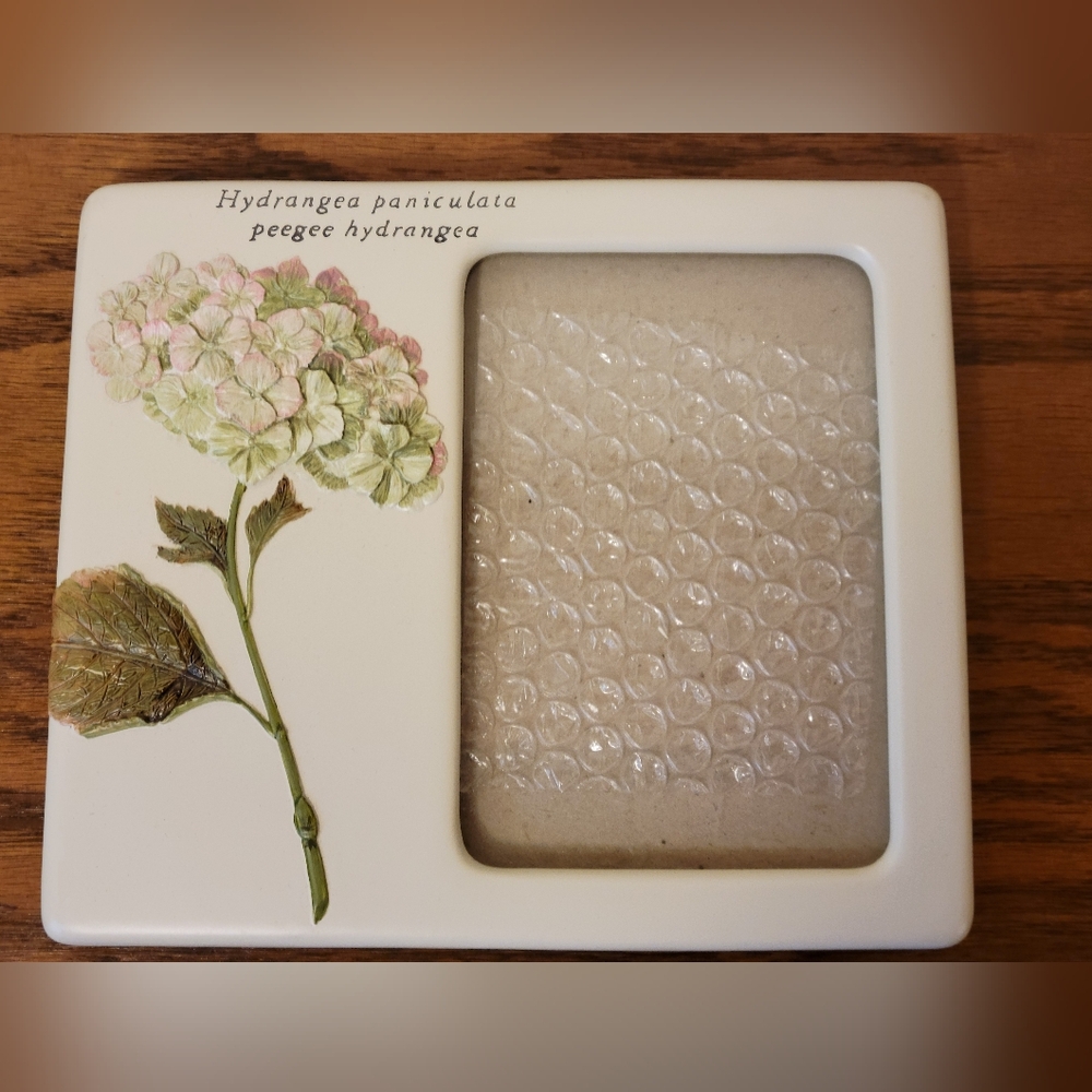 Burnes Of Boston, Carr Frames, Ceramic Picture Frame with Hydrangea Design